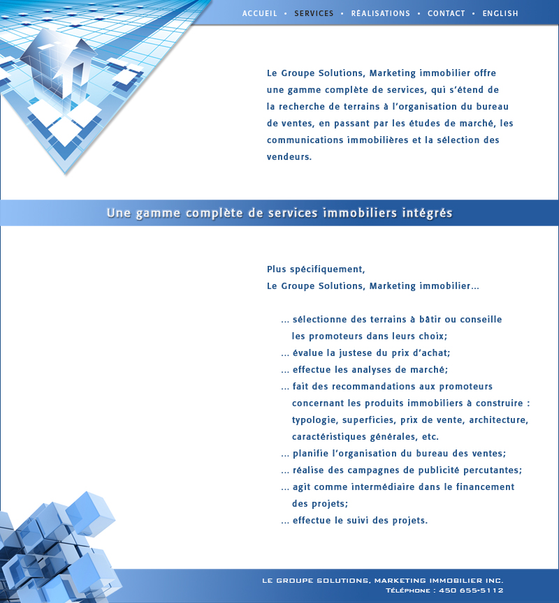 Le Groupe Solutions, Marketing immobilier inc.